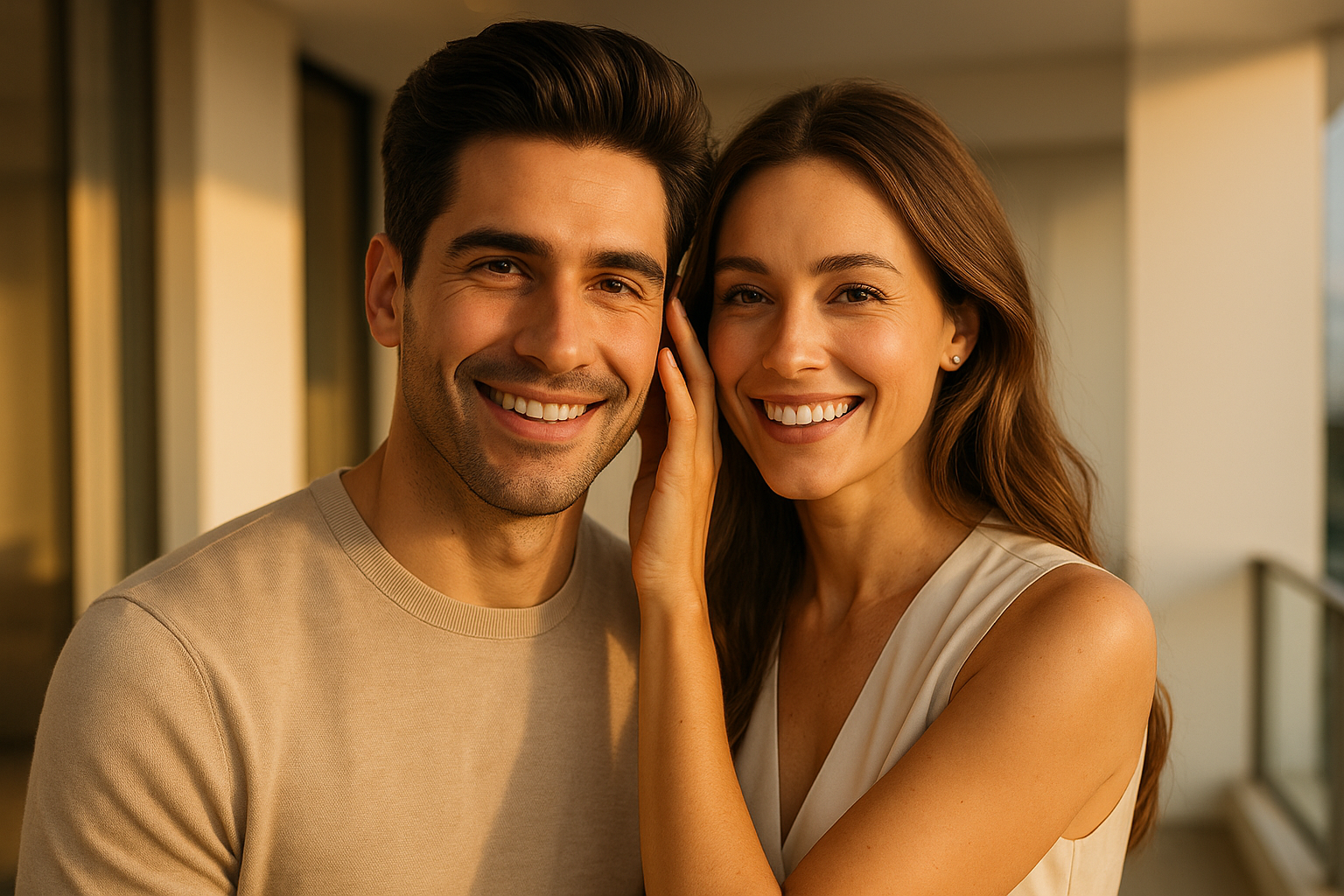 Happy couple together